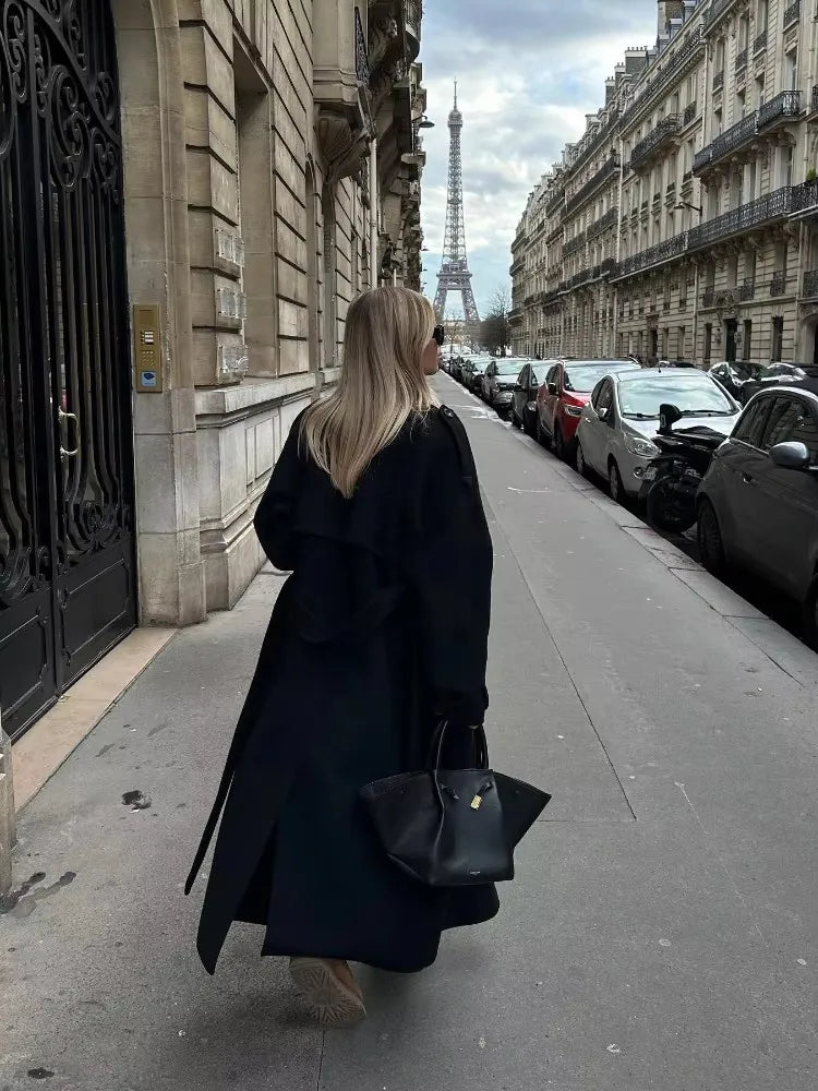 Women's Long Trench Coat | Loose Fit