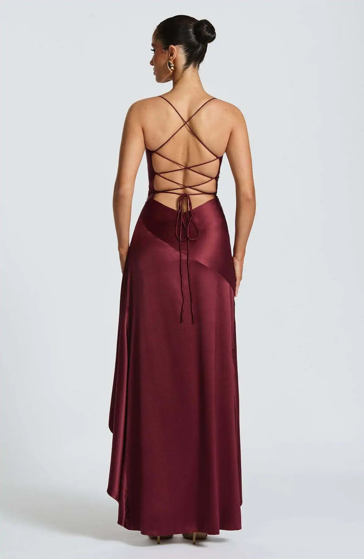 Vestido de Coquetel Feminino com Alças Finas | Maxi