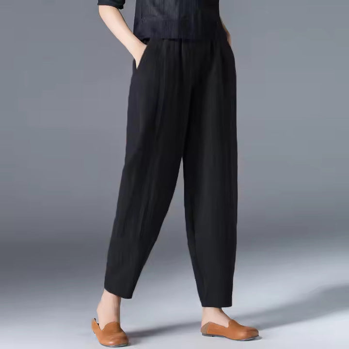 Damen Lockere Hose | Elastischer Bund
