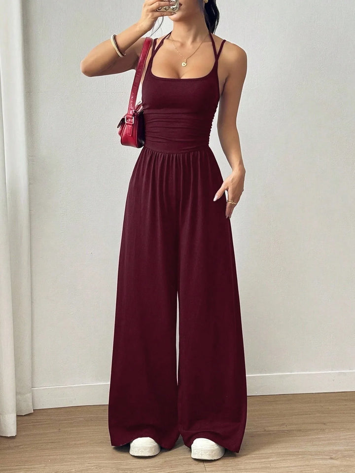 Macacão Feminino Casual de Verão | Pernas Largas