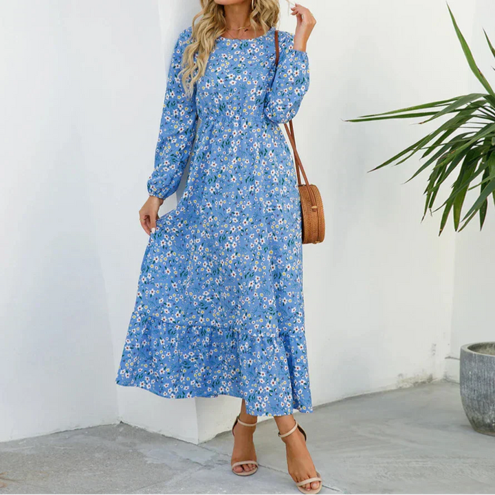 Damen Blumen Alltagskleid | Maxi
