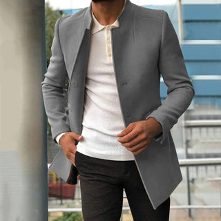 Męski Stylowy Otwarte Płaszcz | Slim Fit