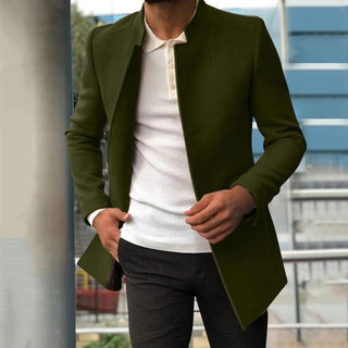 Męski Stylowy Otwarte Płaszcz | Slim Fit
