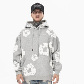 Unisex Bluza z Kwiatowym Wzorem | Luźny Krój