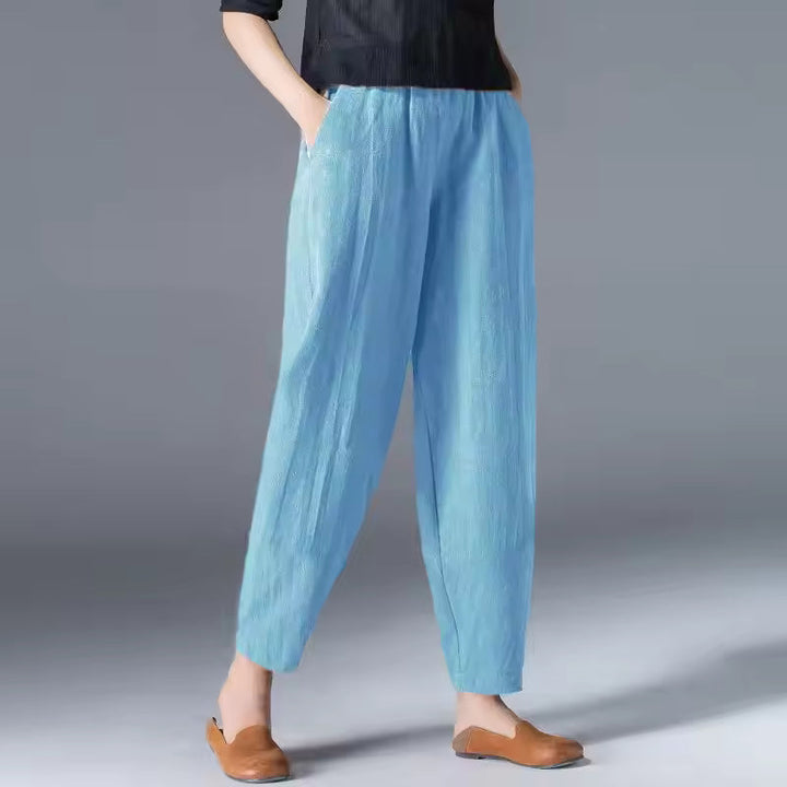 Damen Lockere Hose | Elastischer Bund