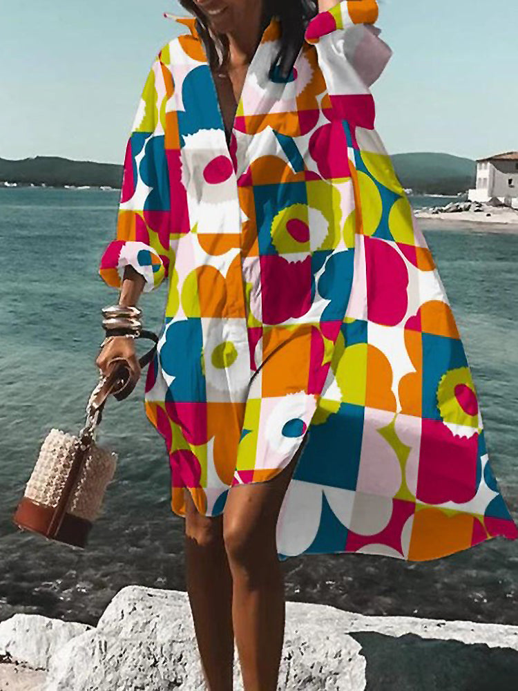 Damen Hemdkleid mit Knöpfen | Mini