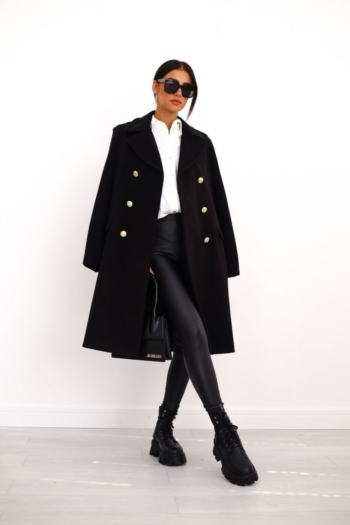 Women's Long Double-Breasted Trench Coat | Classic Style