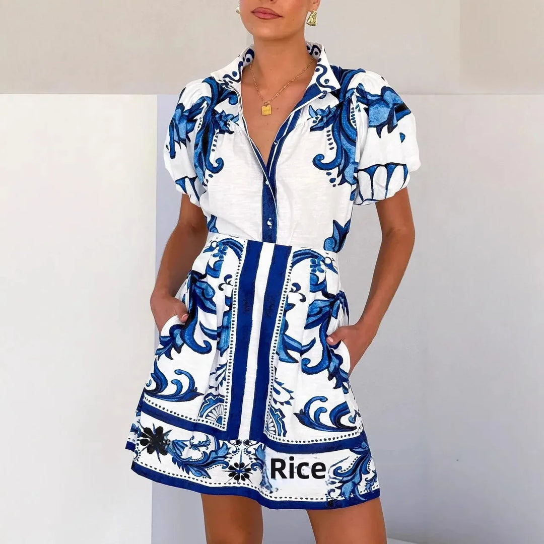 Damen Blumen Sommerkleid | Mini