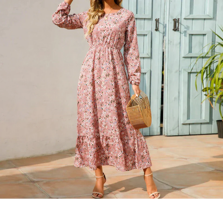 Damen Blumen Alltagskleid | Maxi