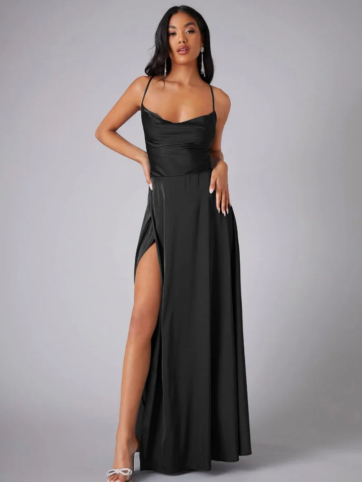 Damen Abendkleid mit Schlitz | Maxi