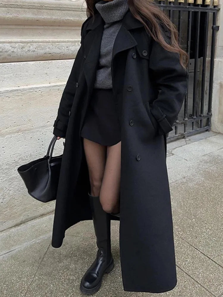 Women's Long Trench Coat | Loose Fit