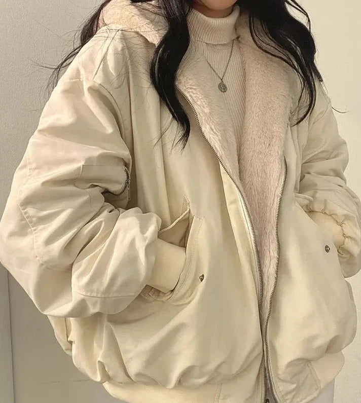 Women's Winter Bomber Jacket | Oversize
