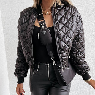 Kurtka Bomberka Damska Pikowana | Casual