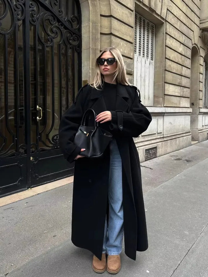 Women's Long Trench Coat | Loose Fit
