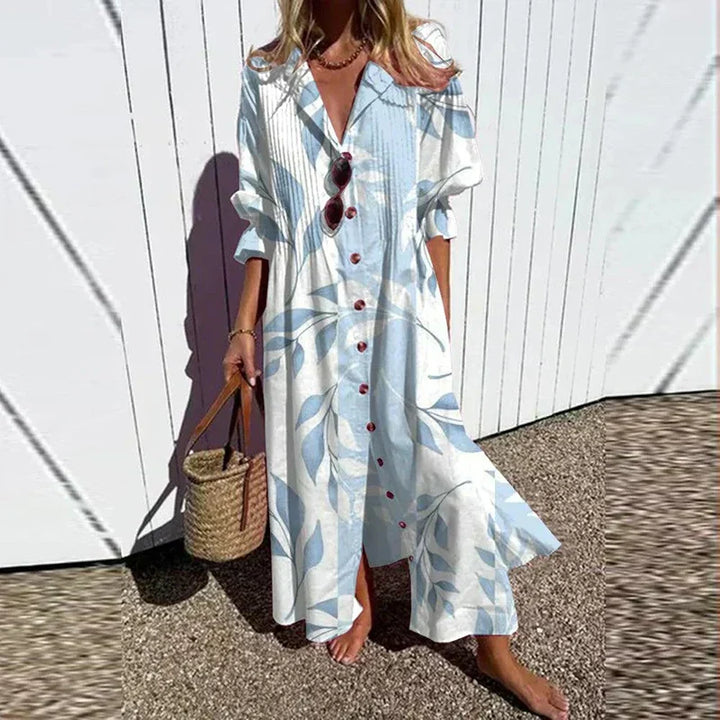 Damen Blumen Sommerkleid | Maxi