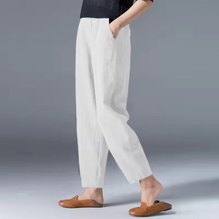 Damen Lockere Hose | Elastischer Bund
