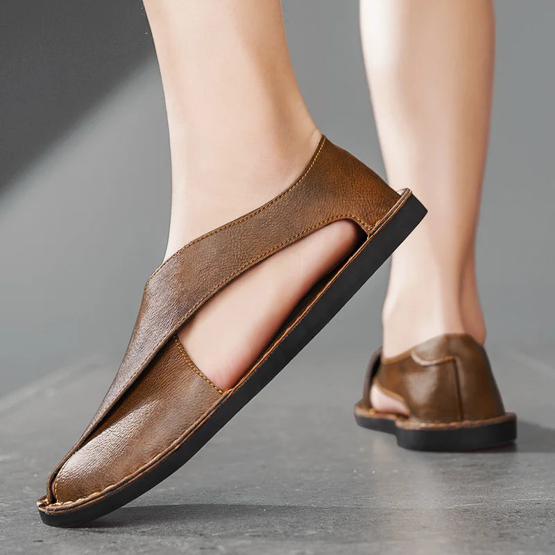 Herren Sandalen zum Hineinschlüpfen | Offene Zehen