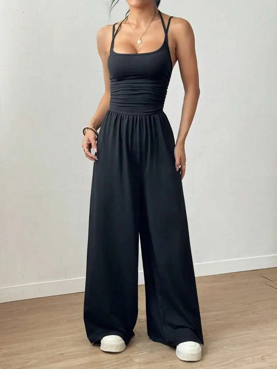 Macacão Feminino Casual de Verão | Pernas Largas