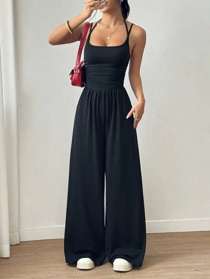 Macacão Feminino Casual de Verão | Pernas Largas
