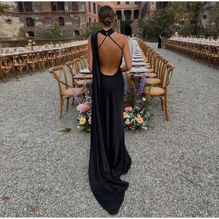 Vestido de Festa Feminino com Costas Descobertas | Maxi