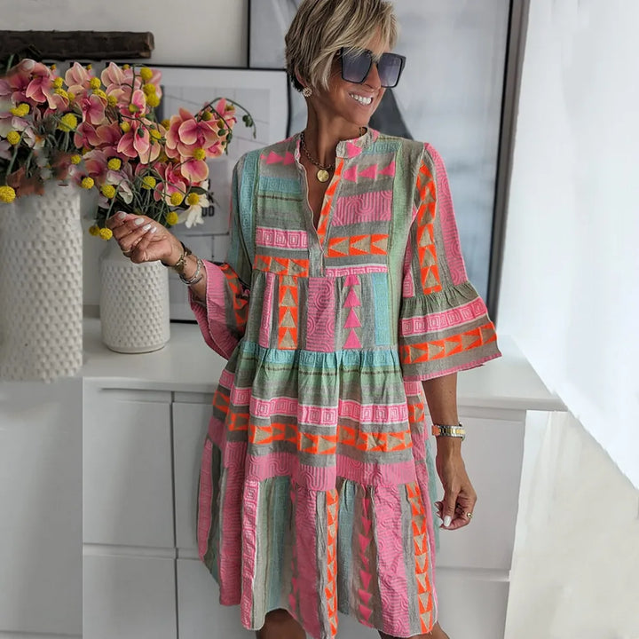 Damska Boho Elegancka Sukienka | Mini