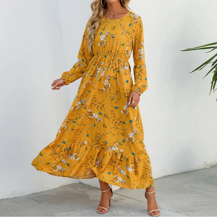 Damen Blumen Alltagskleid | Maxi