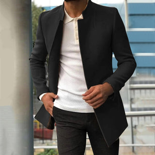 Męski Stylowy Otwarte Płaszcz | Slim Fit
