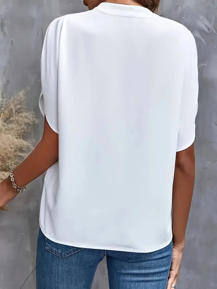 Damen Top mit V-Ausschnitt | Kurzarm