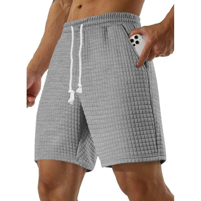 Herren strukturierte Alltags-Shorts | Mit Kordelzug