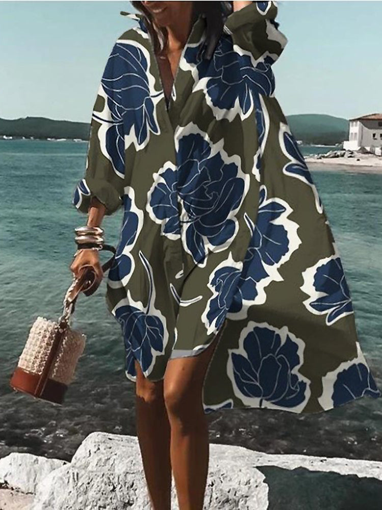 Damen Hemdkleid mit Knöpfen | Mini