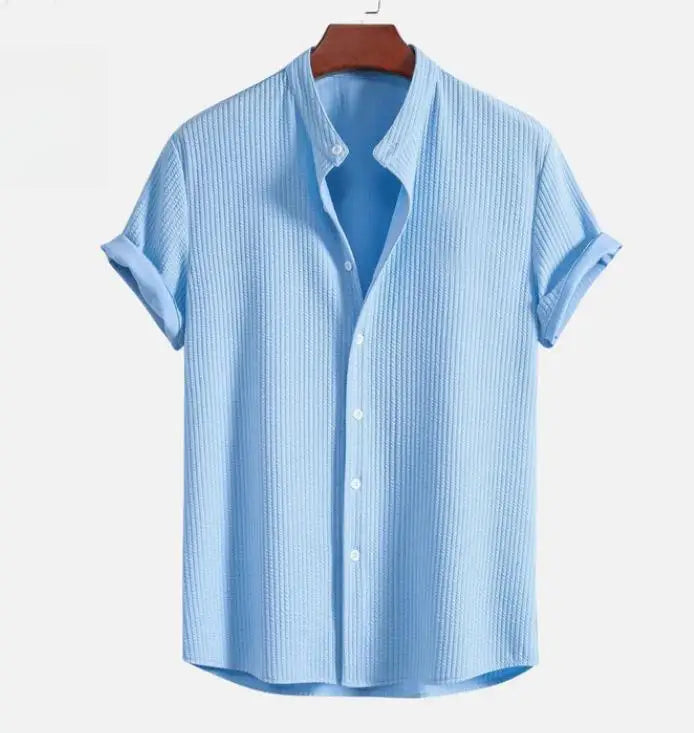Herren Kurzarmhemd mit Knöpfen | Modern