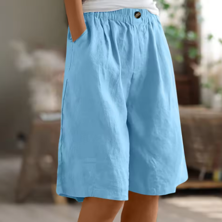 Damen Weite Culotte Shorts | Midi