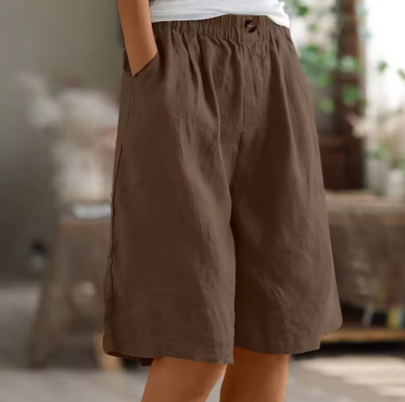 Damen Weite Culotte Shorts | Midi
