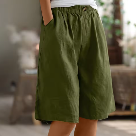 Damen Weite Culotte Shorts | Midi