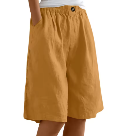 Damen Weite Culotte Shorts | Midi