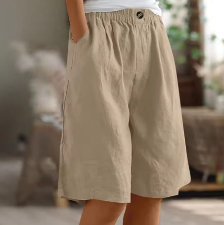 Damen Weite Culotte Shorts | Midi