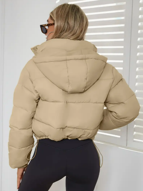 Women's Short Quilted Winter Jacket | Zip
