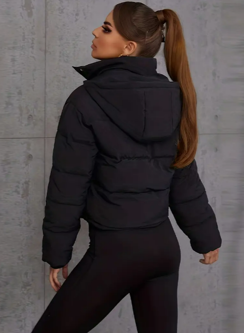 Women's Short Quilted Winter Jacket | Zip