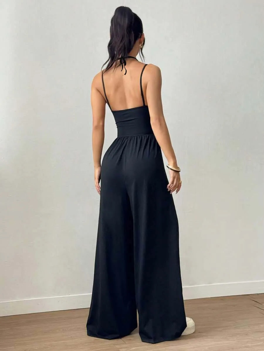Macacão Feminino Casual de Verão | Pernas Largas