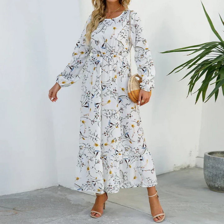 Damen Blumen Alltagskleid | Maxi