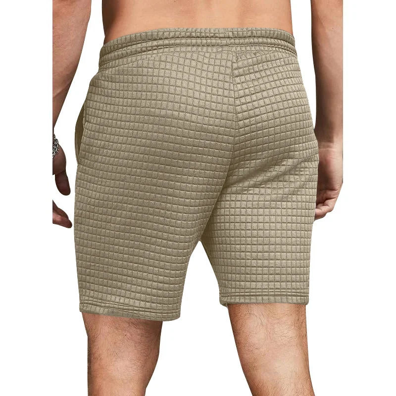 Herren strukturierte Alltags-Shorts | Mit Kordelzug