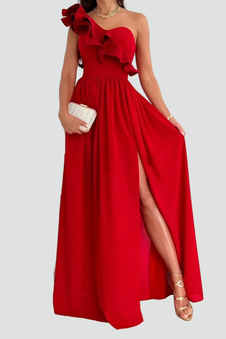 Damen Abendkleid One Shoulder | Maxi