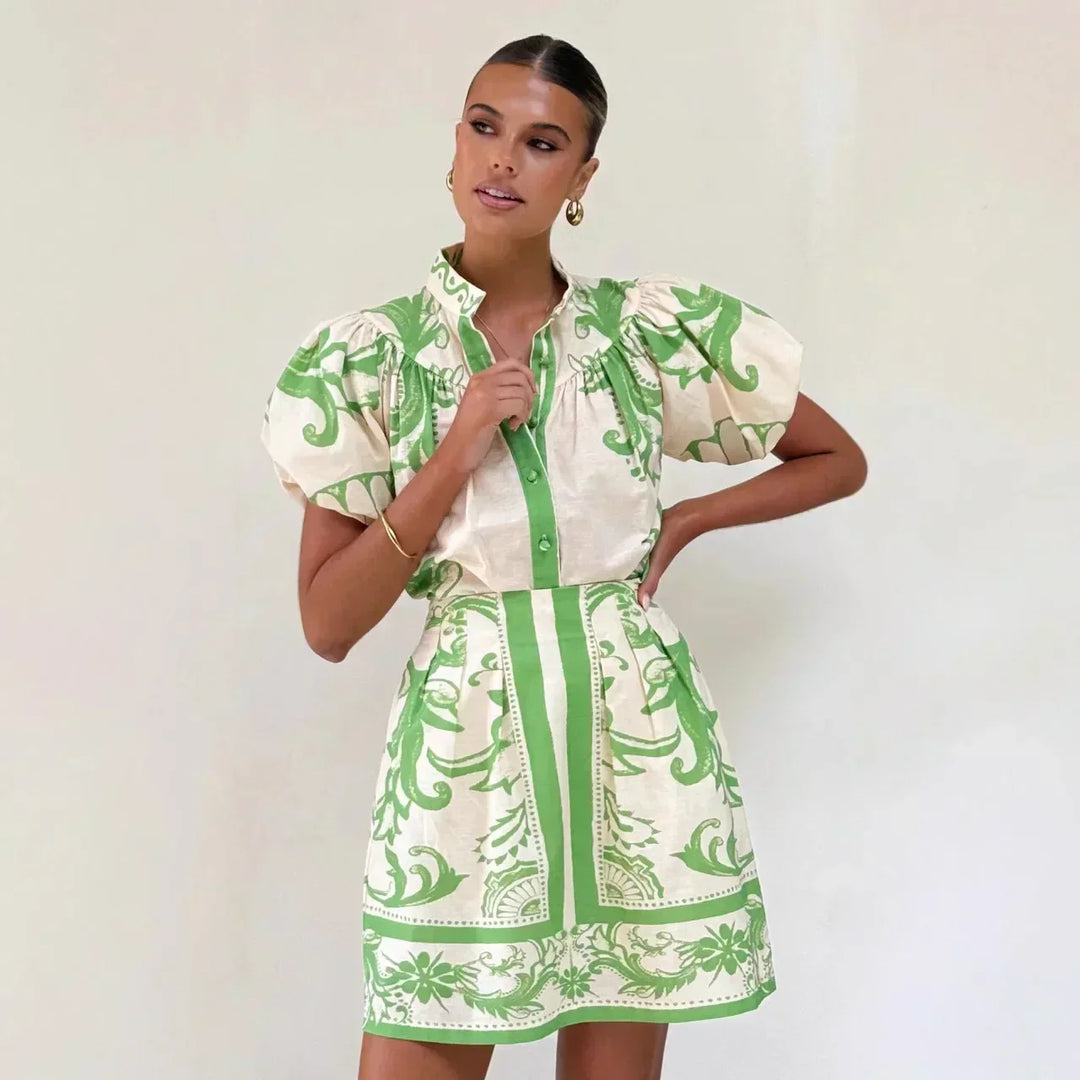 Damen Blumen Sommerkleid | Mini
