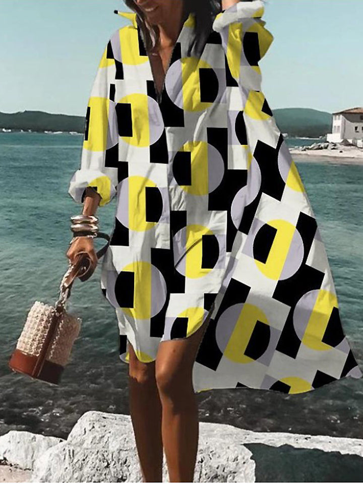 Damen Hemdkleid mit Knöpfen | Mini