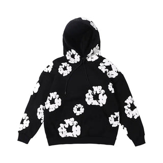 Unisex Bluza z Kwiatowym Wzorem | Luźny Krój