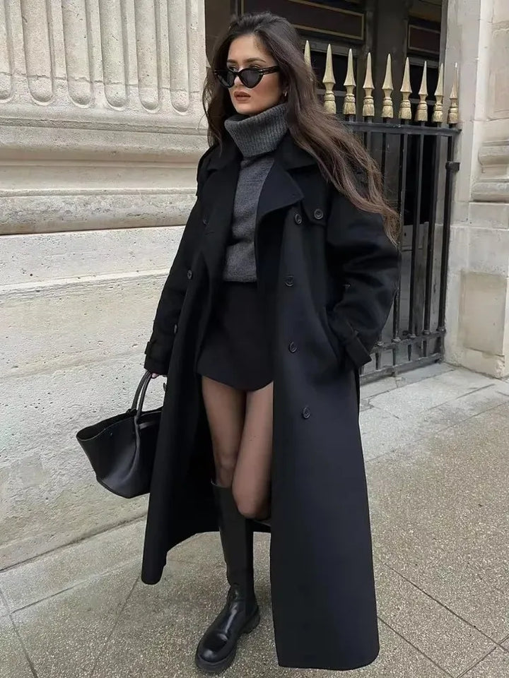 Women's Long Trench Coat | Loose Fit