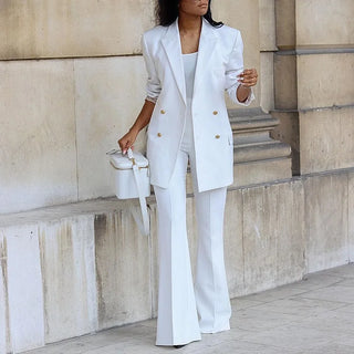 Conjunto Feminino de Terno com Blazer | Pernas Largas