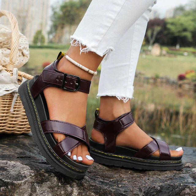 Damen Plateau-Sandalen | Schnalle