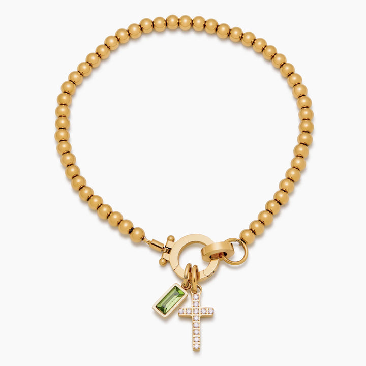 Damenarmband mit Anhängern | Perlenarmband