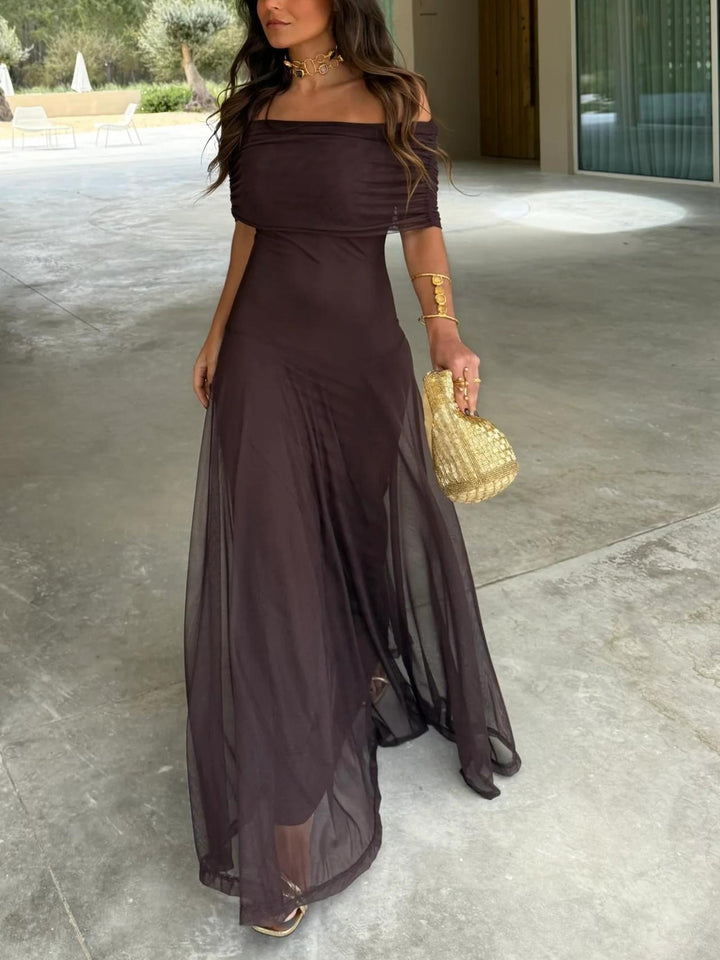 Damen Abendkleid mit freier Schulter | Maxi